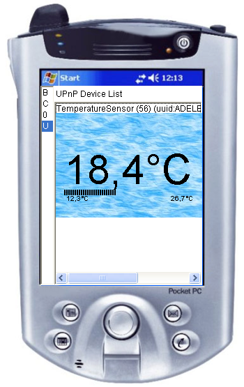 Tiny UPnP Control Point (Thermometer Panel)
