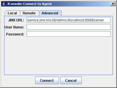 Figure 4: Configuring jconsole for remote management