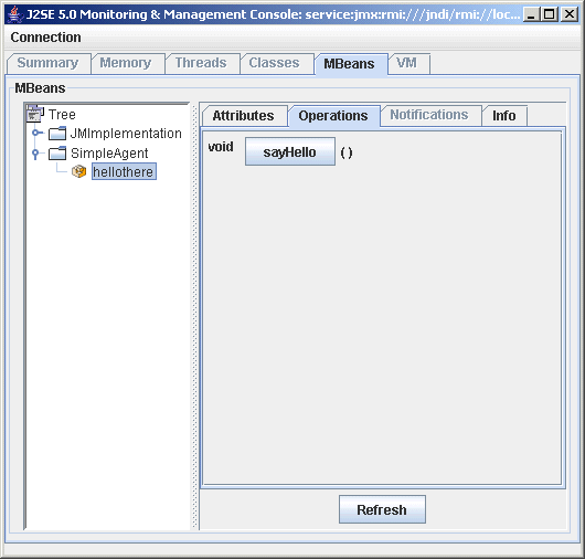 Figure 5: Browsing and managing remote MBeans