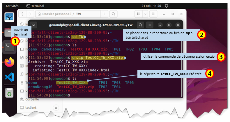 décompression du fichier.zip