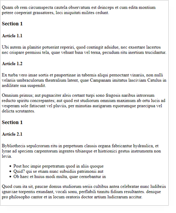 aaffichage par défaut (sans styles)