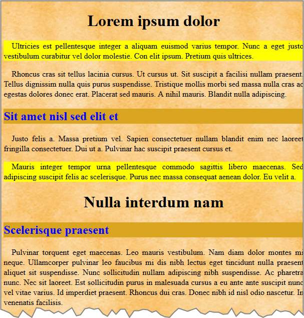 surlignage de paragraphes