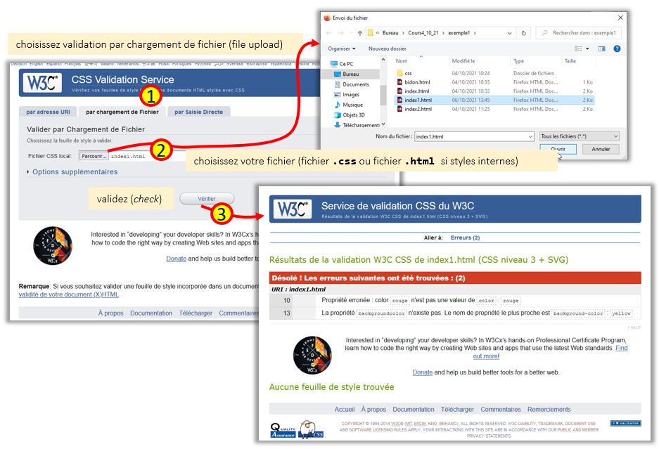 service de validation des CSS du W3C