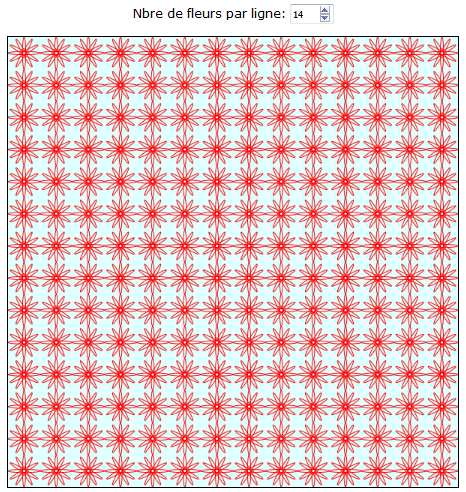 pavage d'un canvas à l'aide de fleurs