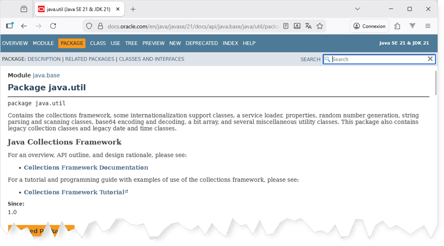 la javadoc de java.util